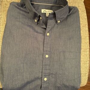 Peter Millar Men’s Chambray Blue Button-Down Shirt
